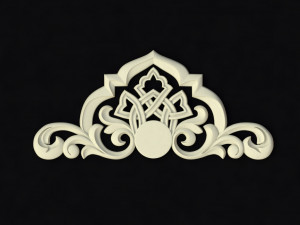 Adorno decorativo central para muebles. Modelo 3D