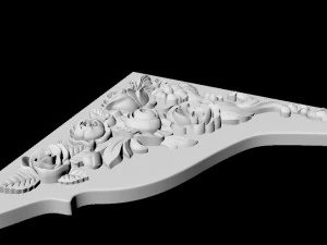 Central decor ornament for furniture 3D Model