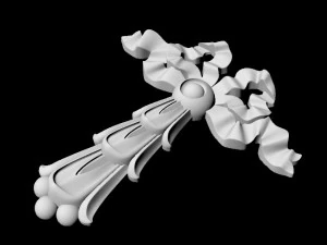 Central decor ornament for furniture 3D Model