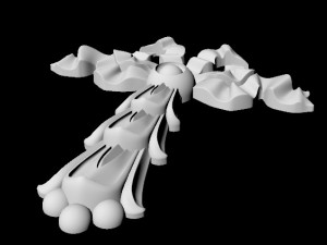 Central decor ornament for furniture 3D Model
