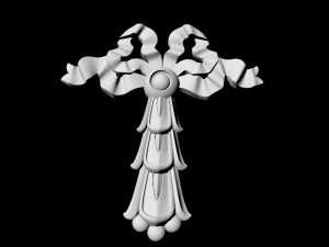 Central decor ornament for furniture 3D Model