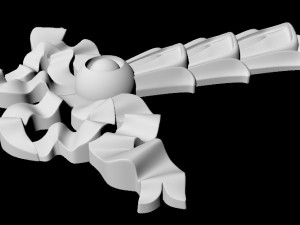 Central decor ornament for furniture 3D Model