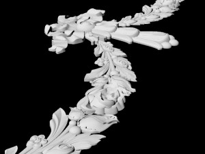 Central decor ornament for furniture Modelo 3D