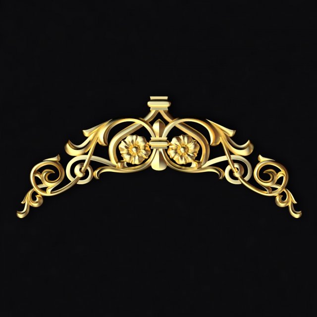 Central decor ornament for furniture Model 3D .c4d .max .obj .3ds .fbx .stl .blend 