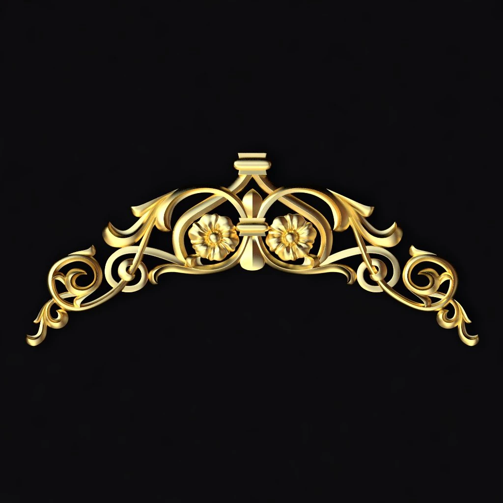 Central decor ornament for furniture 3D Model .c4d .max .obj .3ds .fbx .stl .blend 