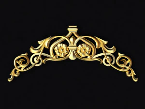 Ornamento decorativo centrale per mobili Modello 3D