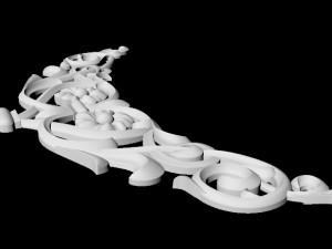 Central decor ornament for furniture Model 3D