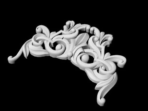 Central decor ornament for furniture 3D Model
