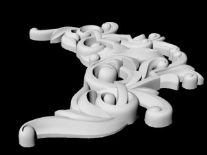 Central decor ornament for furniture 3Dモデル