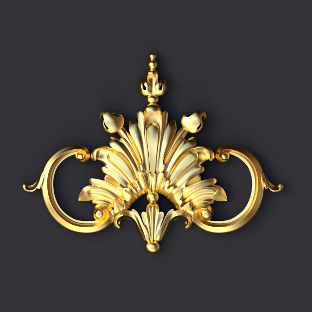 Central decor ornament for furniture Modelo 3D .c4d .max .obj .3ds .fbx .stl .blend 