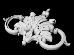 Central decor ornament for furniture 3D Model
