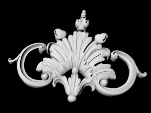 Central decor ornament for furniture 3D Model