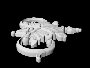 Central decor ornament for furniture Modelo 3D