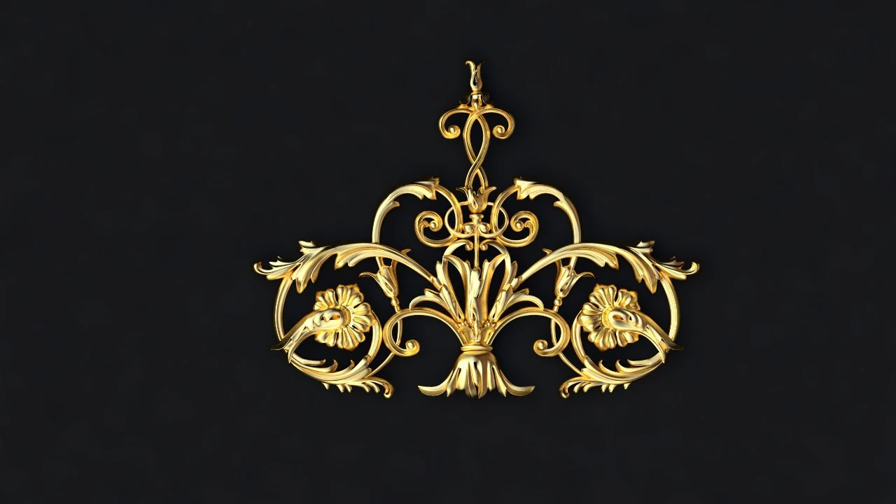 Central decor ornament for furniture 3D Model .c4d .max .obj .3ds .fbx .stl .blend 