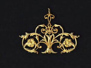 Central decor ornament for furniture 3D Model