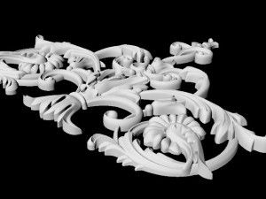 Central decor ornament for furniture 3D Model