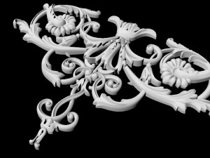 Central decor ornament for furniture 3D Model
