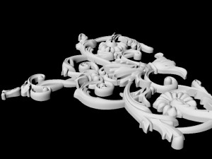 Central decor ornament for furniture 3D Model