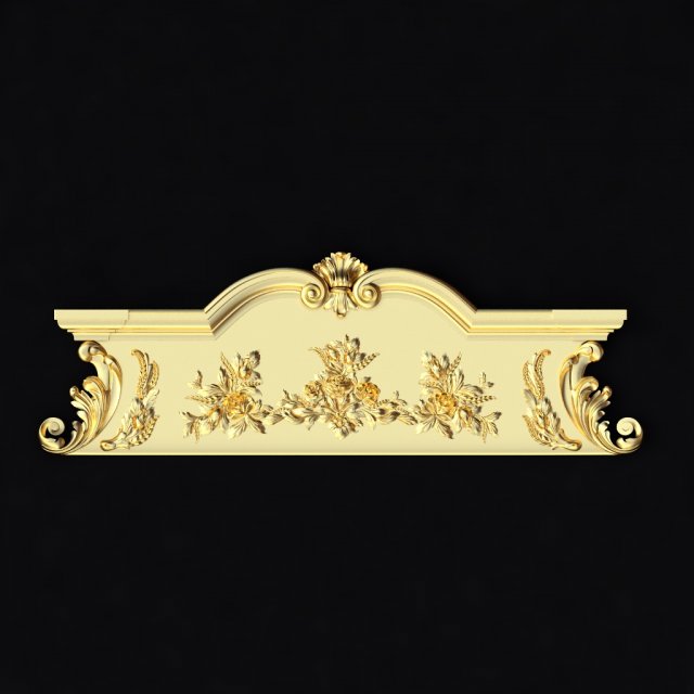 Central decor ornament for furniture 3D Model .c4d .max .obj .3ds .fbx .stl .blend 