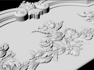 Central decor ornament for furniture 3D Model