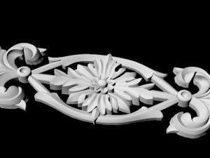 Central decor ornament for furniture 3D 모델