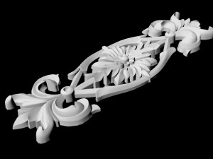 Central decor ornament for furniture 3D 모델