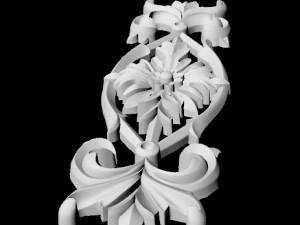Central decor ornament for furniture 3D 모델