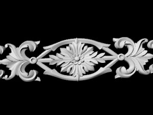 Central decor ornament for furniture 3D Модель