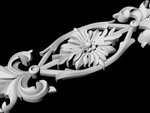 Central decor ornament for furniture 3D Модель