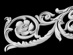 Central decor ornament for furniture 3D Model
