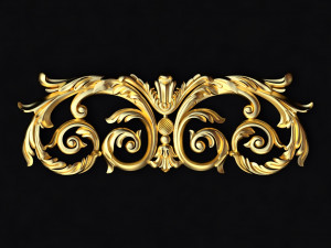 Central decor ornament for furniture Modèle 3D