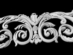 Central decor ornament for furniture 3D Model