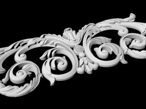 Central decor ornament for furniture 3D Model