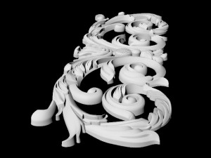 Central decor ornament for furniture 3D Model
