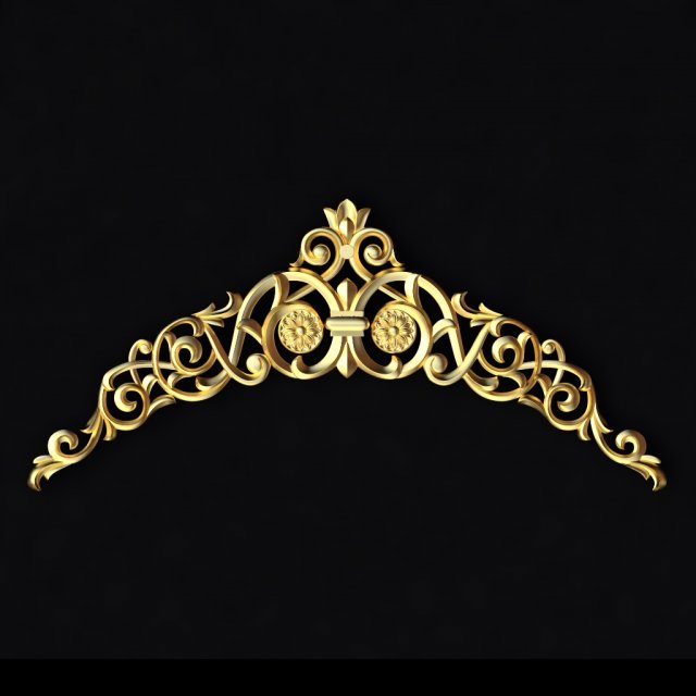 Central decor ornament for furniture 3Dモデル .c4d .max .obj .3ds .fbx .stl .blend 
