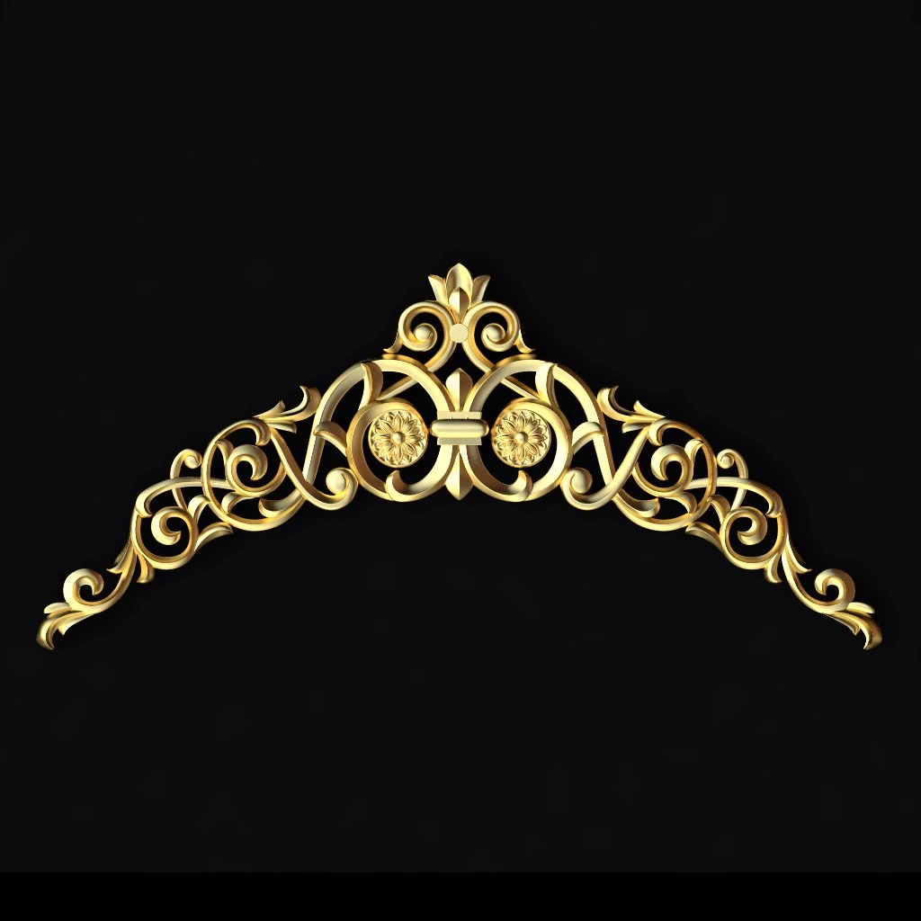 Central decor ornament for furniture 3D Model .c4d .max .obj .3ds .fbx .stl .blend 
