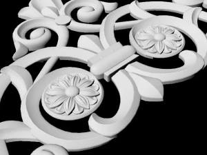 Central decor ornament for furniture 3D Model