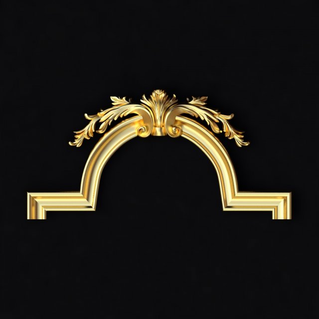 Central decor ornament for furniture 3Dモデル .c4d .max .obj .3ds .fbx .stl .blend 