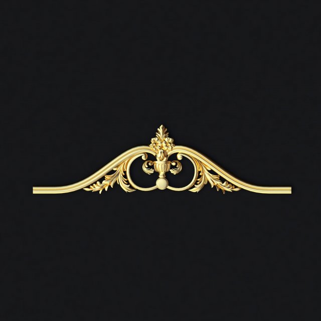 Central decor ornament for furniture 3Dモデル .c4d .max .obj .3ds .fbx .stl .blend 