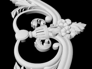 Central decor ornament for furniture 3D Model