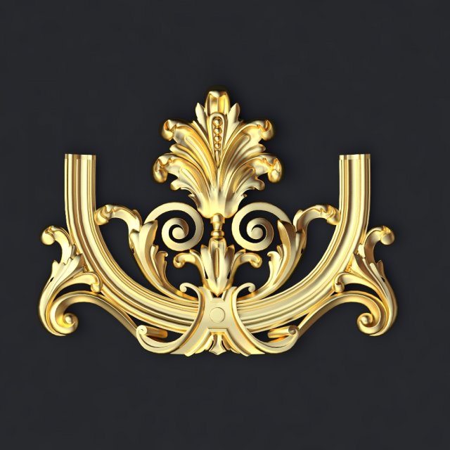 Central decor ornament for furniture Modèle 3D .c4d .max .obj .3ds .fbx .stl .blend 