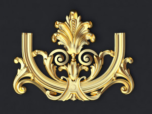 Central decor ornament for furniture 3D Model