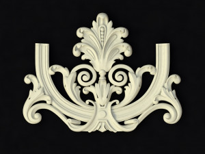 Central decor ornament for furniture Modèle 3D