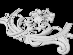 Central decor ornament for furniture Modèle 3D