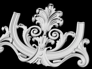Central decor ornament for furniture 3D Model
