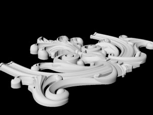 Central decor ornament for furniture Modèle 3D