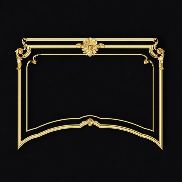 Central decor ornament for furniture 3D 模型 .c4d .max .obj .3ds .fbx .stl .blend 