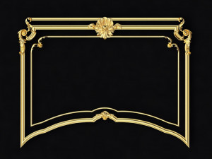 Central decor ornament for furniture Modèle 3D