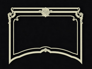 Central decor ornament for furniture 3D 模型
