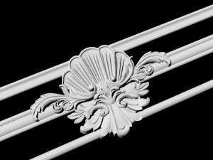 Central decor ornament for furniture 3D 模型